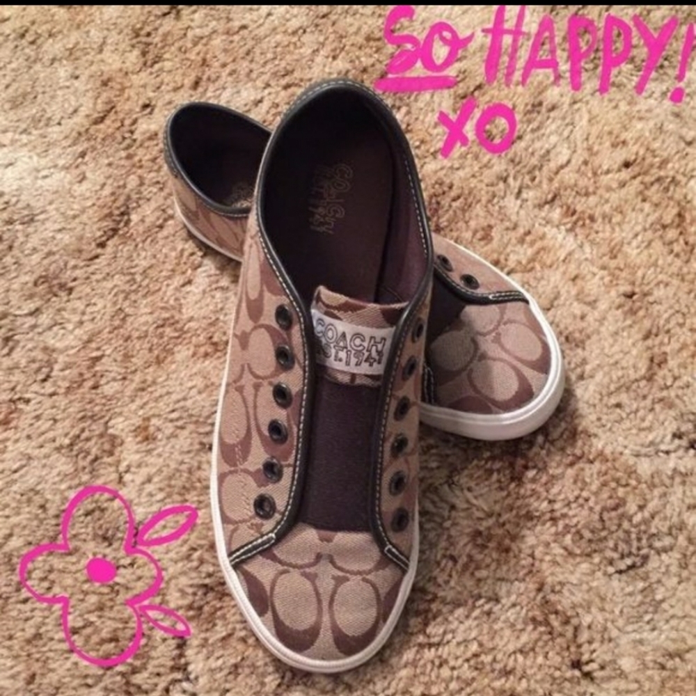 Coach Poppy shoes w/ purple accents